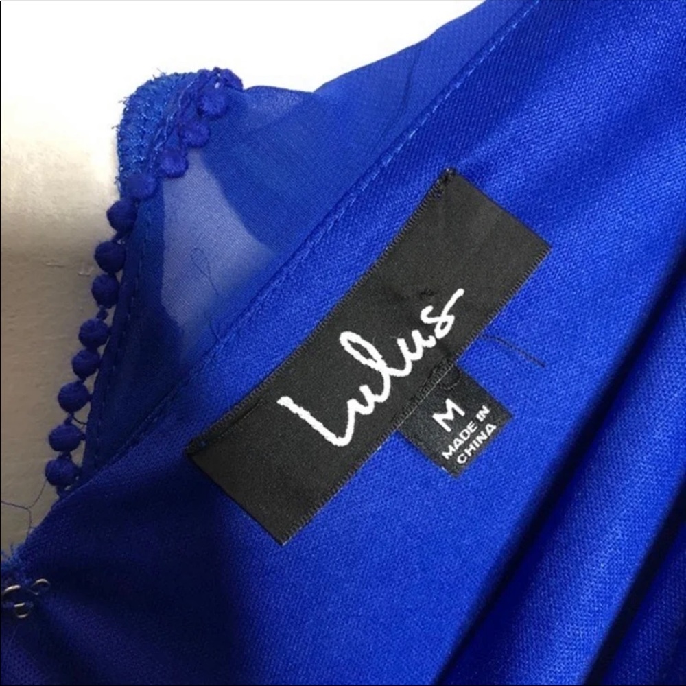 Lulu’s Blue Ruffle Maxi Gown - Picture 7 of 10
